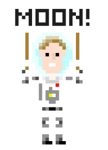 'Too the Moon' Astronaut Illustration